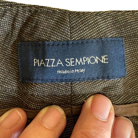 Piazza Sempione Women's Wool Blend Pants Slacks Lined Sz 8 Brown Made In Italy - Picture 7 of 9